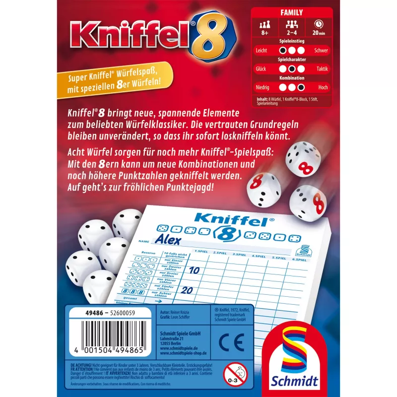 Schmidt Spiele Kniffel 8 noppapeli