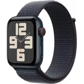Apple Watch SE 2 GPS + Cellular 44mm, Keskiyö, Sport Loop (MRHC3ET/A)