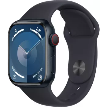 Apple Watch 9 GPS + Cellular 41mm, Keskiyö, Sport Band M/L (MRHT3ET/A)