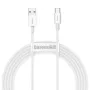 Baseus Superior Series USB-A - USB-C -kaapeli, 66W pikalataus, 2m, valkoinen