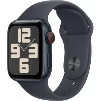 Apple Watch SE 2 GPS + Cellular 40mm, keskiyö, Sport Band M/L (MRGA3ET/A)