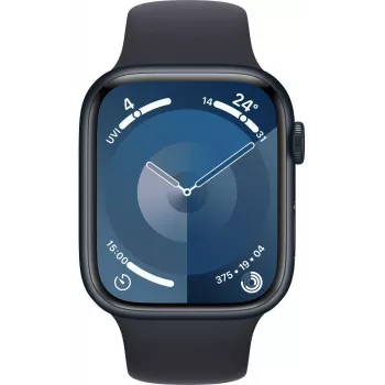 Apple Watch 9 GPS + Cellular 45mm, Keskiyö, Sport Band M/L (MRMD3ET/A)
