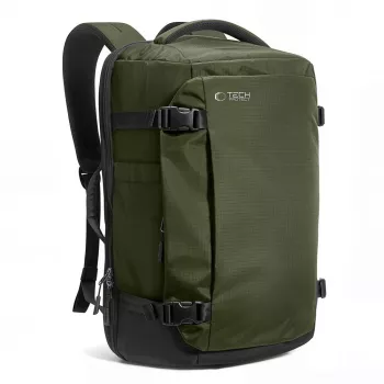 TECH-PROTECT DEFENDER S70 Ryanair & Wizz Air matkakannettavalaukku-reppu 24L 40x30x20 armeijanvihreä