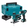 Makita CLX252SAJ 12V max CXT akkuyhdistelmäsarja porakone DF333D, iskuruuvinväännin TD110D, 2x 2,0Ah akut, laturi ja Makpac-laukku