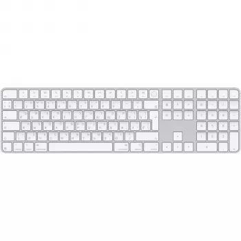 Apple Magic Keyboard Touch ID:llä ja numeronäppäimistöllä, venäläinen asettelu, valkoiset näppäimet (MXK73RS/A)