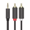 Ugreen 2x RCA - 3,5 mm audiokaapeli 1,5 m musta
