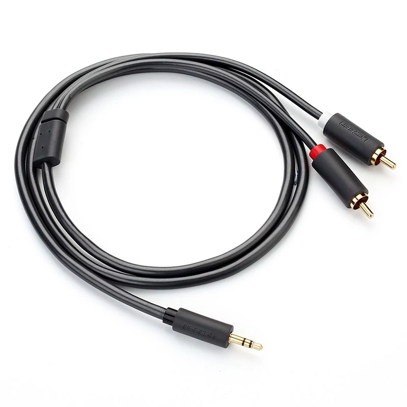 Ugreen 2x RCA - 3,5 mm audiokaapeli 1,5 m musta