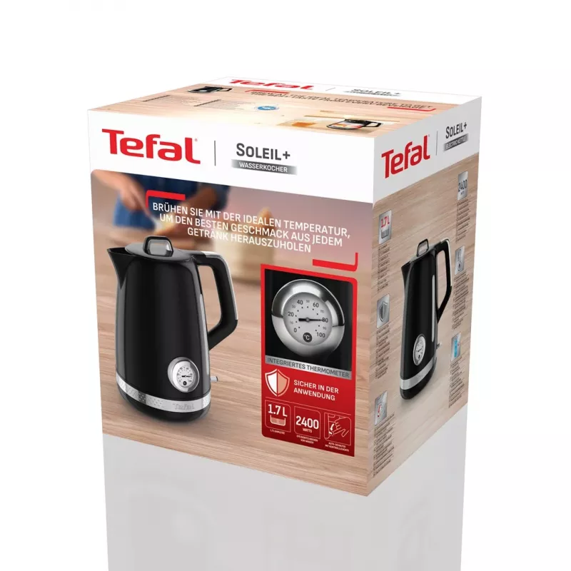 Tefal Soleil KO3558E0 vedenkeitin 1,7L 2400W musta