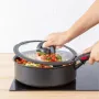 TEFAL Ingenio 16 cm kansi karkaistua lasia taitettavalla nupilla L9846153