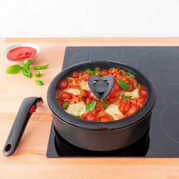 TEFAL Ingenio 16 cm kansi karkaistua lasia taitettavalla nupilla L9846153