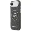 KARL LAGERFELD IML Glitter Karl & Choupette Heads Logo MagSafe-kotelo iPhone Air:lle, musta