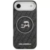 KARL LAGERFELD IML Glitter Karl & Choupette Heads Logo MagSafe-kotelo iPhone Air:lle, musta