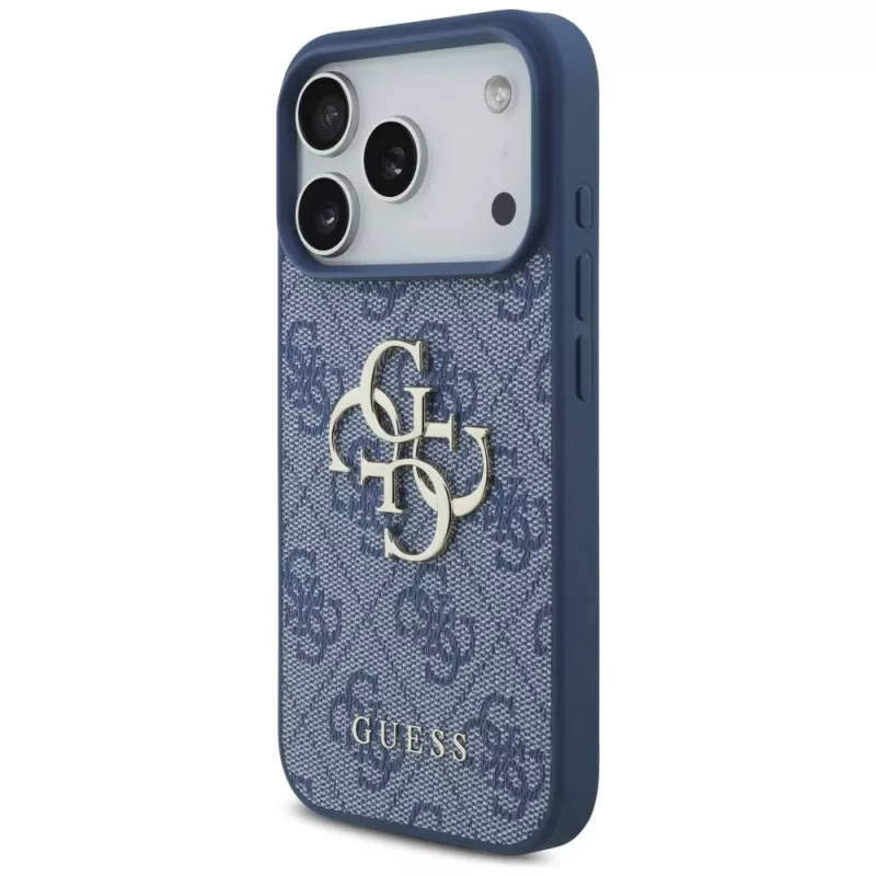 GUESS 4G Big Logo kova kotelo Apple iPhone 17 Pro / 18 Pro - sininen