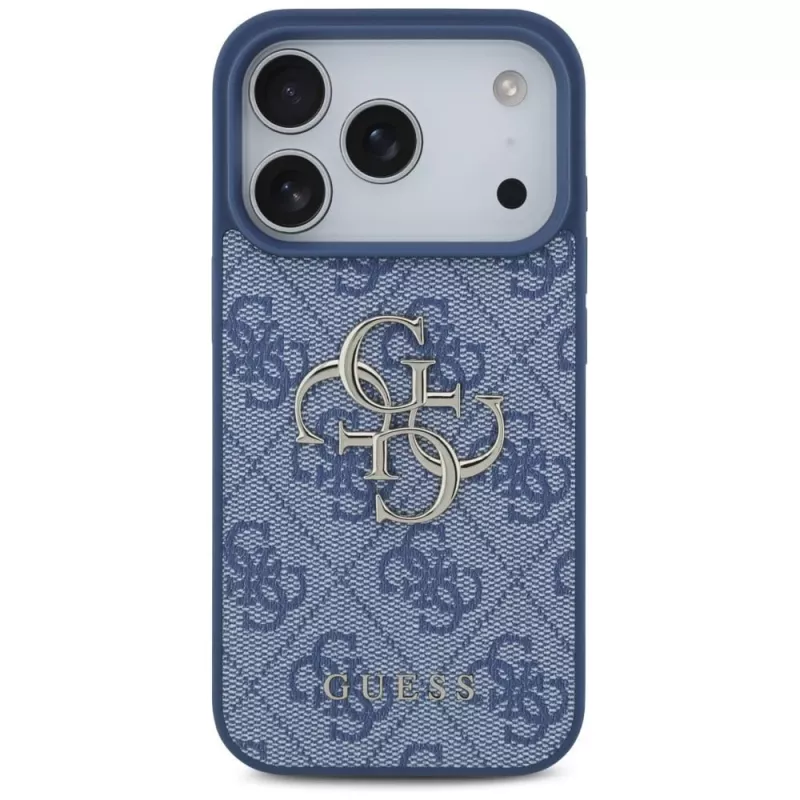 GUESS 4G Big Logo kova kotelo Apple iPhone 17 Pro / 18 Pro - sininen