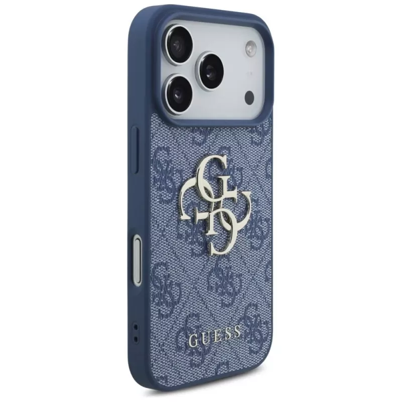 GUESS 4G Big Logo kova kotelo Apple iPhone 17 Pro / 18 Pro - sininen