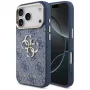 Guess 4G Classic Logo kotelo Apple iPhone 18 Pro / 17 Pro, sininen kultaisilla yksityiskohdilla