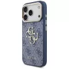 Guess 4G Classic Logo kotelo Apple iPhone 18 Pro / 17 Pro, sininen kultaisilla yksityiskohdilla