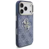 Guess 4G Classic Logo kotelo Apple iPhone 18 Pro / 17 Pro, sininen kultaisilla yksityiskohdilla