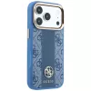 Guess 4G Stripe Round Classic Logos MagSafe -kotelo iPhone 18 Pro Max / 17 Pro Max - sininen