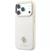 GUESS Saffiano Small 4G & Classic Logo MagSafe -kotelo iPhone 17 Pro Max / 18 Pro Max - beige