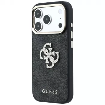 Guess 4G & Big Strass Logo -kotelo iPhone 17 Pro Max / 18 Pro Max - musta