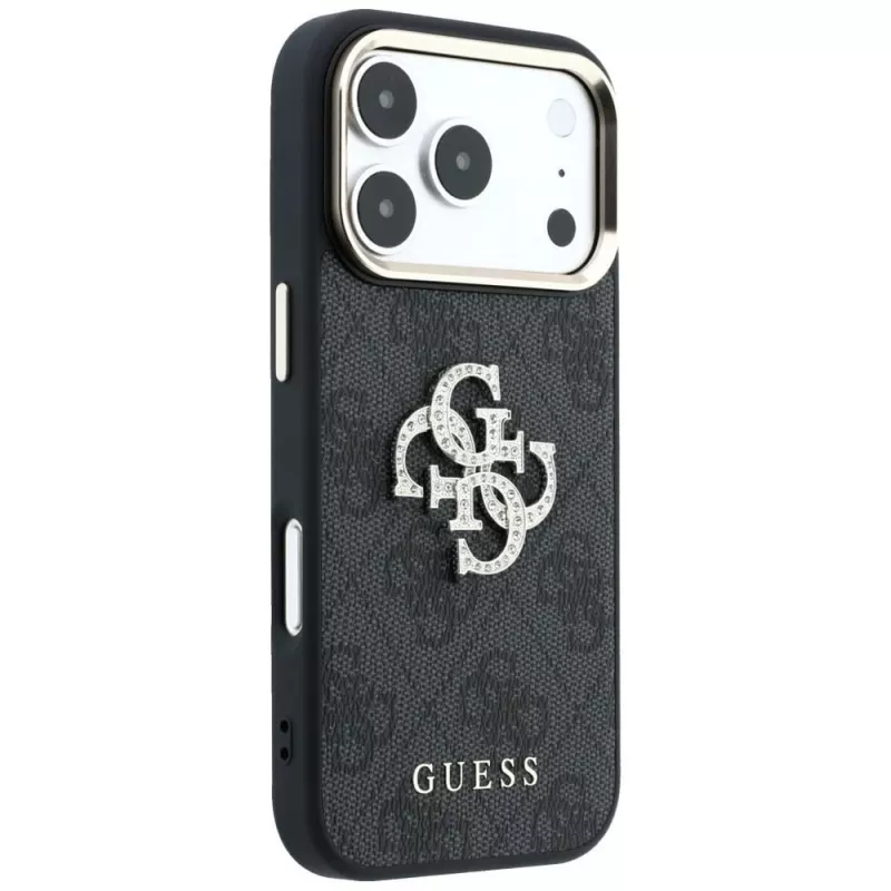 Guess 4G & Big Strass Logo -kotelo iPhone 17 Pro Max / 18 Pro Max - musta