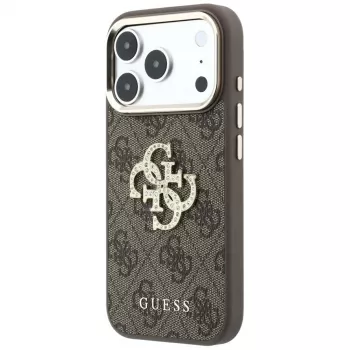 GUESS 4G & Big Strass Logo -takakansi Apple iPhone 17 Pro Max / 18 Pro Max - ruskea