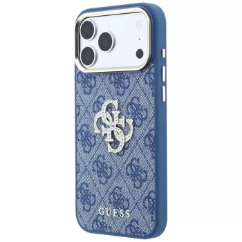 GUESS 4G & Big Strass Logo -kovakotelo iPhone 18 Pro / 17 Pro - sininen