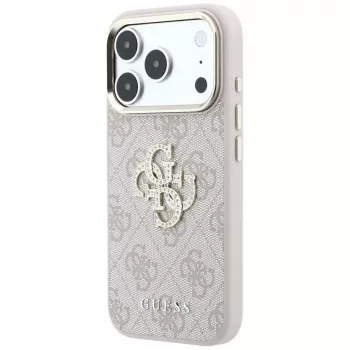 Guess 4G Big Strass Logo -kotelo iPhone 17 Pro / 18 Pro - pinkki