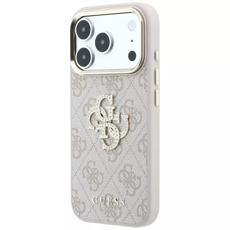 Guess 4G Big Strass Logo -kotelo iPhone 17 Pro / 18 Pro - pinkki