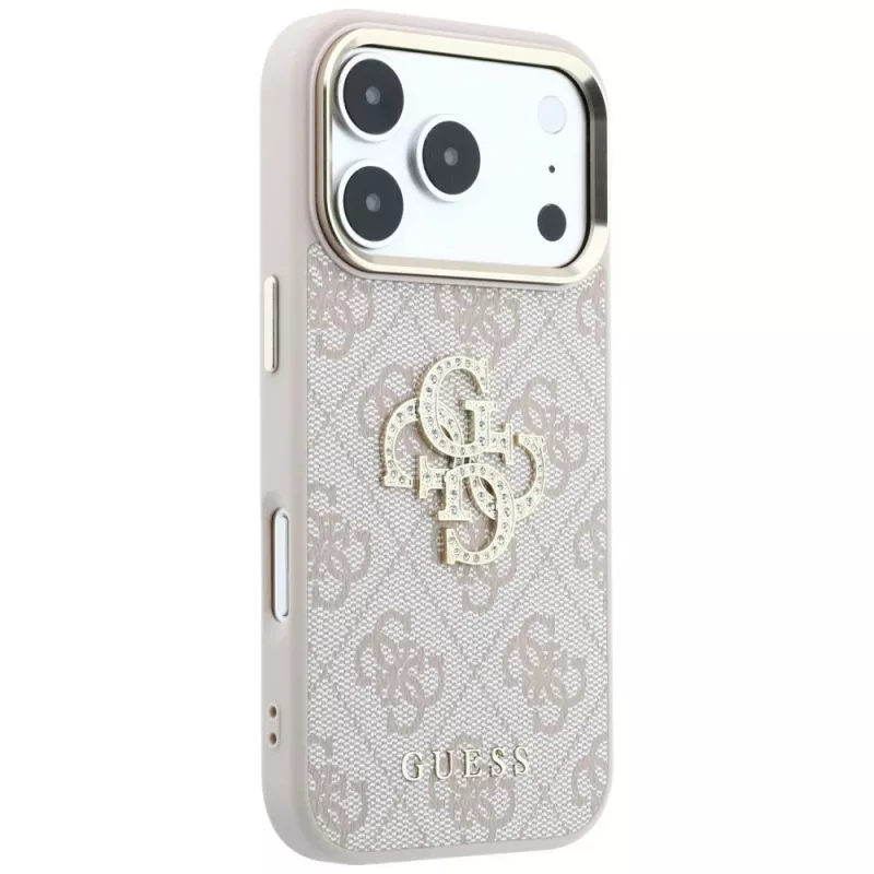 Guess 4G Big Strass Logo -kotelo iPhone 17 Pro / 18 Pro - pinkki