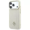 Guess Stripe Peony 4G Logo MagSafe -kotelo iPhone 18 Pro Max / 17 Pro Max - beige