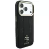 Guess Stripe Peony 4G Logo MagSafe -kotelo Apple iPhone 18 Pro / 17 Pro - musta