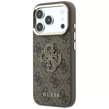 Guess 4G & Big Resin Logo -kotelo iPhone 17 Pro Max / 18 Pro Max - ruskea