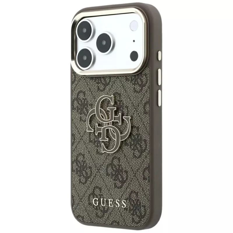 Guess 4G & Big Resin Logo -kotelo iPhone 17 Pro Max / 18 Pro Max - ruskea