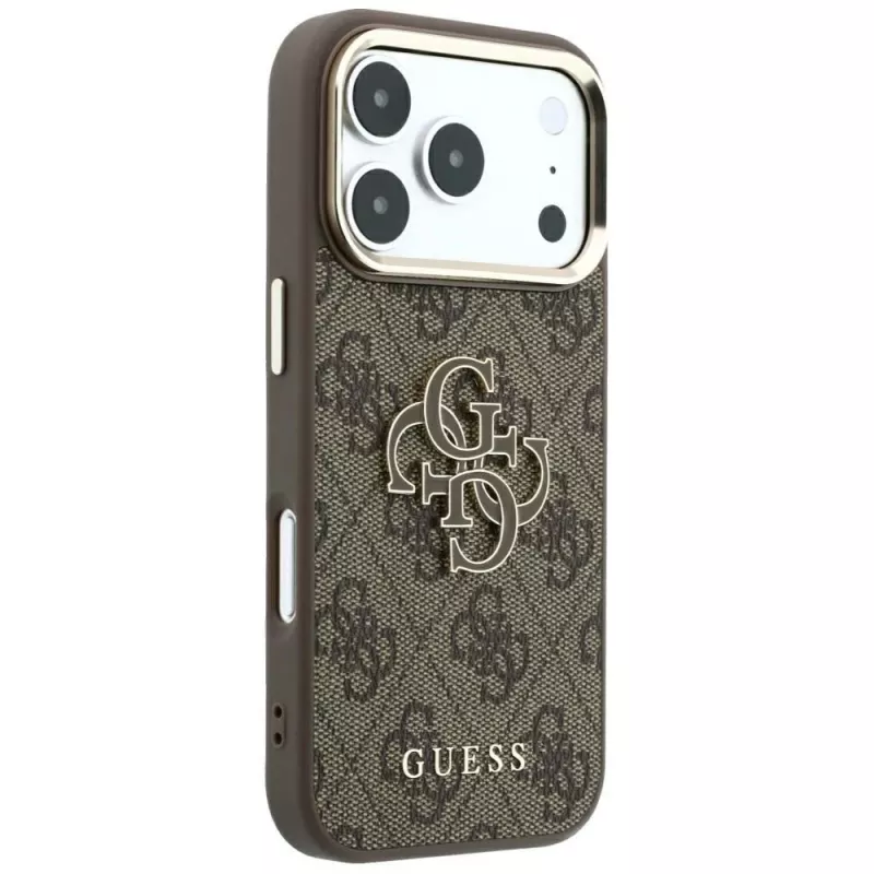 Guess 4G & Big Resin Logo -kotelo iPhone 17 Pro Max / 18 Pro Max - ruskea