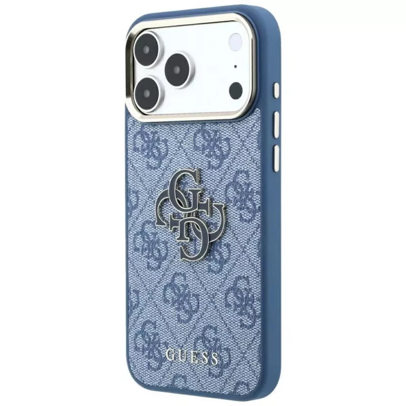 Guess 4G & Big Resin Logo -kotelo iPhone 17 Pro / 18 Pro - vaaleansininen