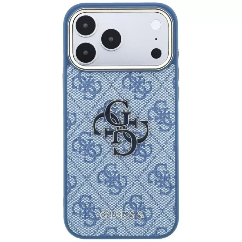 Guess 4G & Big Resin Logo -kotelo iPhone 17 Pro / 18 Pro - vaaleansininen
