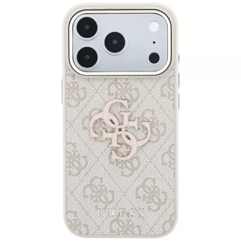 Guess 4G & Big Resin Logo -kotelo iPhone 17 Pro Max / 18 Pro Max - pinkki