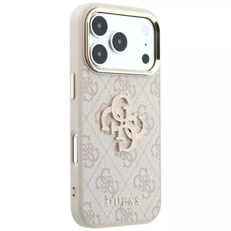 Guess 4G & Big Resin Logo -kotelo iPhone 17 Pro Max / 18 Pro Max - pinkki
