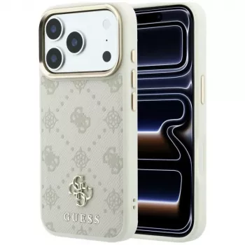 Guess Peony 4G Small Logo MagSafe -kotelo iPhone 18 Pro / 17 Pro - beige