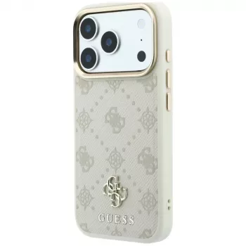 Guess Peony 4G Small Logo MagSafe -kotelo iPhone 18 Pro / 17 Pro - beige