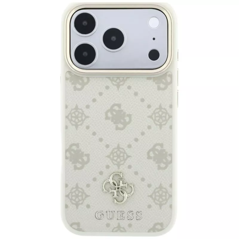 Guess Peony 4G Small Logo MagSafe -kotelo iPhone 18 Pro / 17 Pro - beige