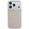 Guess Saffiano Peony & Ring MagSafe -kotelo iPhone 18 Pro / 17 Pro - pinkki
