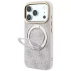 Guess Ring Stand 360 4G Classic Logo MagSafe -kotelo iPhone 18 Pro Max / 17 Pro Max - pinkki