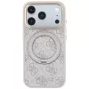 Guess Ring Stand 360 4G Classic Logo MagSafe -kotelo iPhone 18 Pro Max / 17 Pro Max - pinkki
