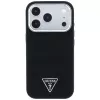 Guess Grained Triangle Logo MagSafe -kotelo iPhone 17 Pro / 18 Pro - musta