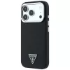 Guess Grained Triangle Logo MagSafe -kotelo iPhone 17 Pro Max / 18 Pro Max - musta
