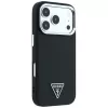 Guess Grained Triangle Logo MagSafe -kotelo iPhone 17 Pro Max / 18 Pro Max - musta