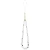 GUESS IML Flowers Allover Electroplated MagSafe -kotelo helmikorulla iPhone 18 Pro / 17 Pro - valkoinen